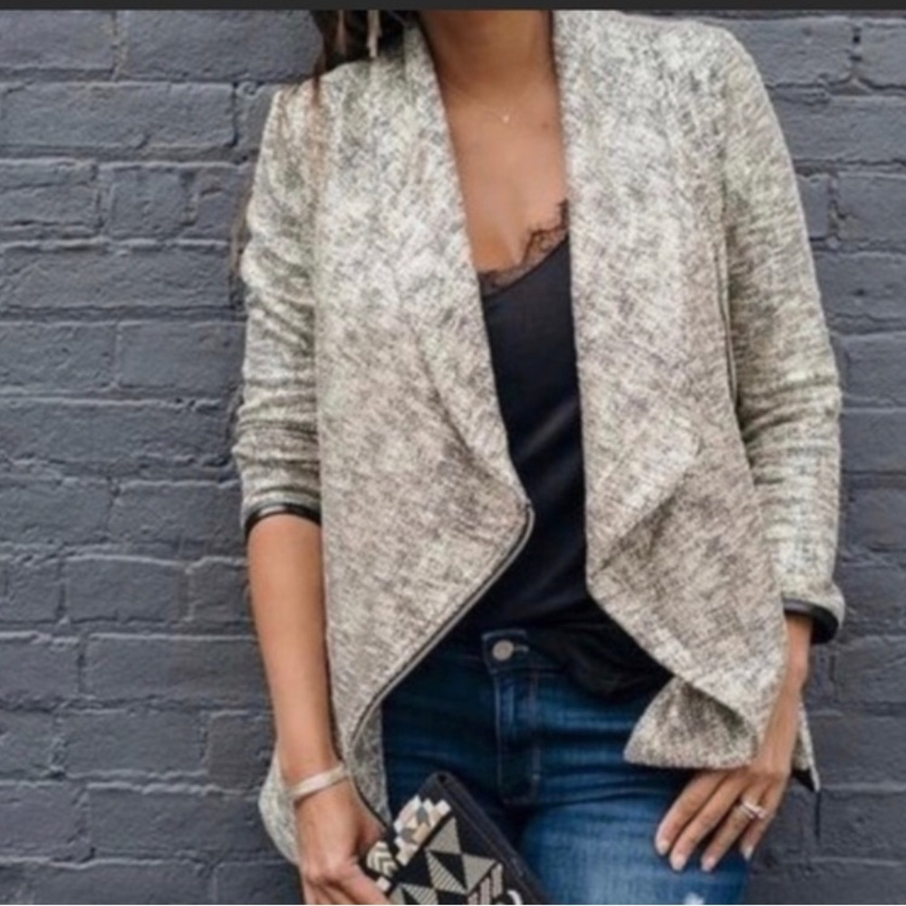 Stella & Dot Black and Gray Blazer